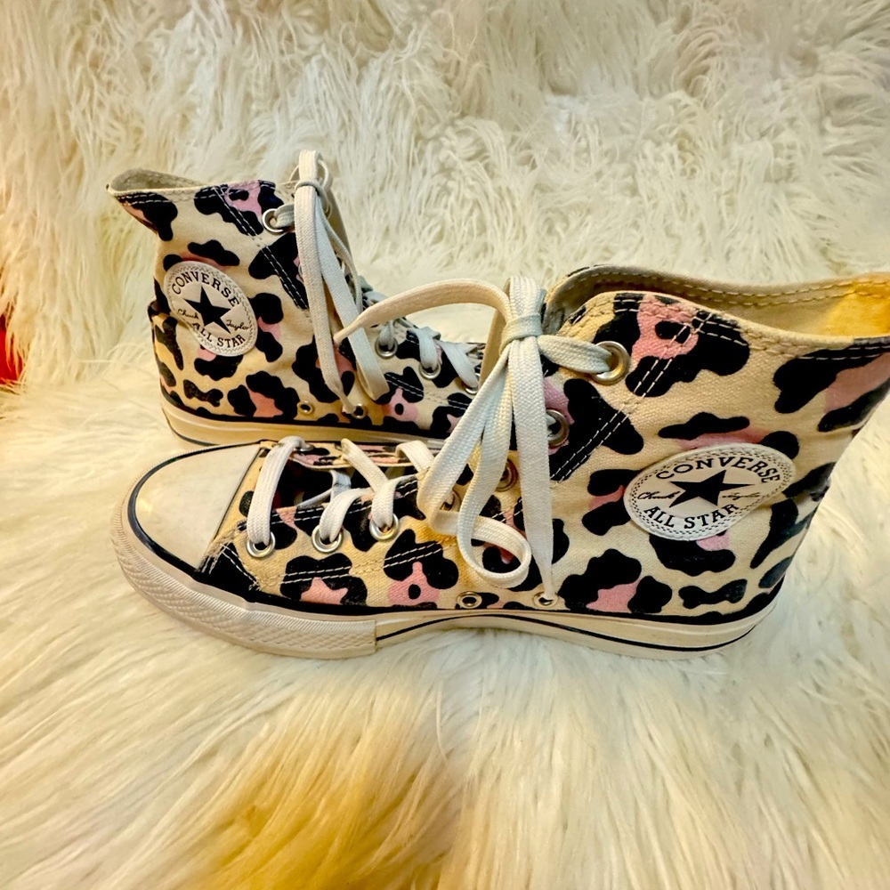 Converse Women's Platform Sneakers - Black, Pink, Cream